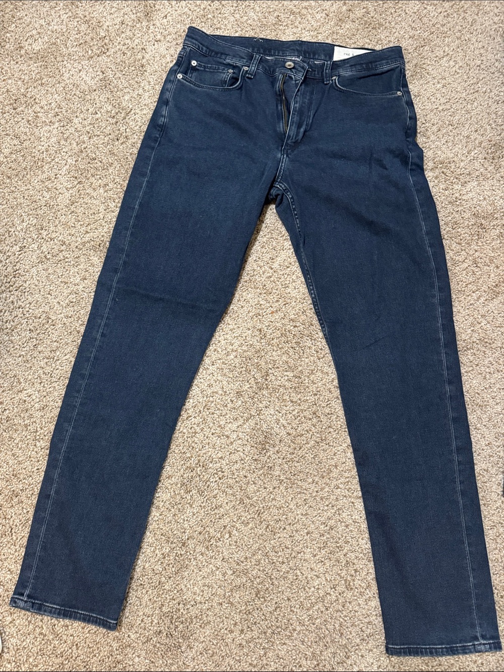 Men's Dark Blue Straight Leg Jeans